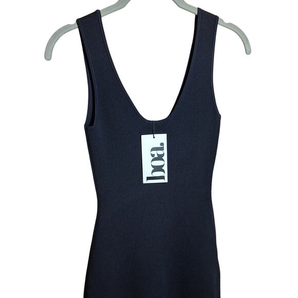 Because Of Alice NEW Scoop Neck knit midi dress tank dress black stretchy sexy - Picture 3 of 6